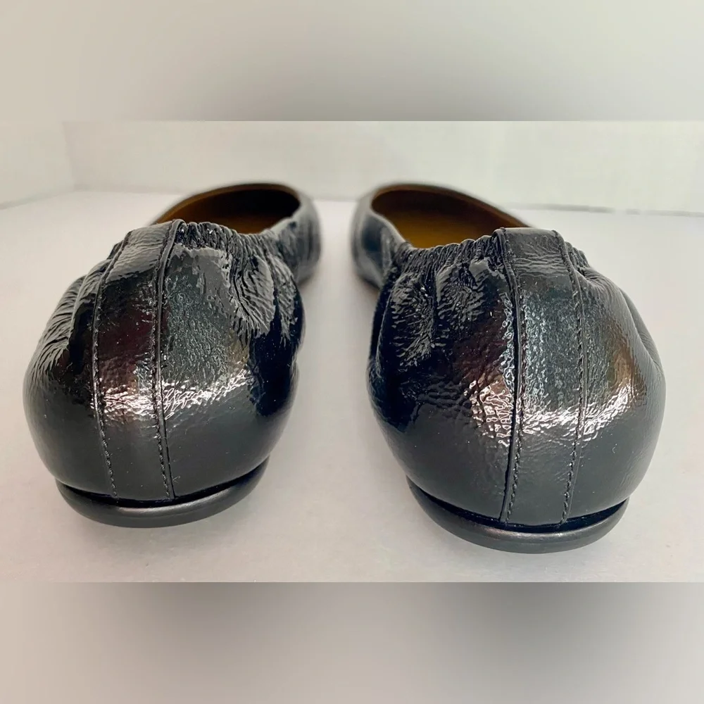 GUCCI Black Patent Leather Horsebit Embroidered Ballet Flats - Picture 3 of 14